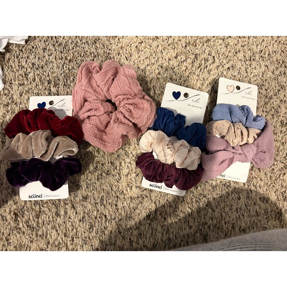 NWT Lot of Ali Manno x Scunci Scrunchies Hair Accessories
